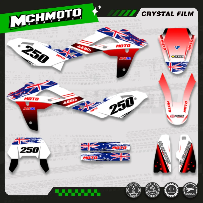 

MCHMFG Motorcycle Custom Motorcycle Graphics Decal Stickers Kits For Husqvarna TE 250 2008 2009 2010 2011 2012 2013