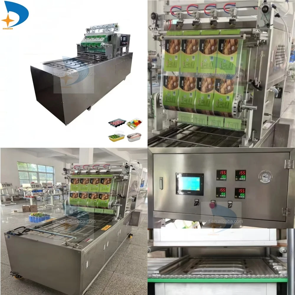 Máquina Automática para Sellar Bandejas Desechables, Equipo de Envasado al Vacío para Vasos de Plástico, para Preservar la Frescura de los Alimentos