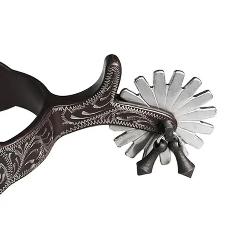 

Западная ковбойская шпора с металлическим валиком для лошадей, украшение для шпор, мужские веревочные шпоры, аксессуары для