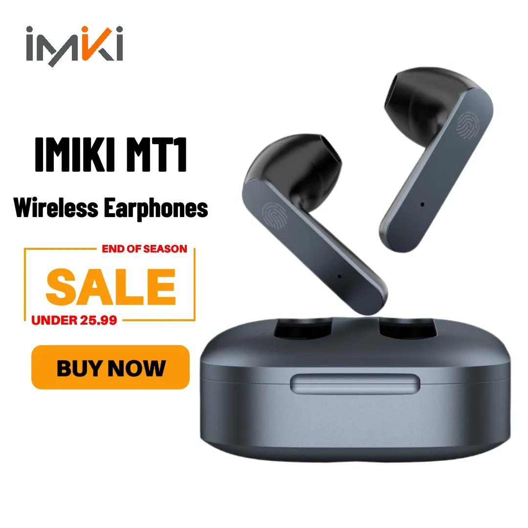 

IMIKI MT1 TWS Earphones For Men Women True Wireless Earbuds Portable Business Bluetooth Headset Metal Sports Headphone Earplug