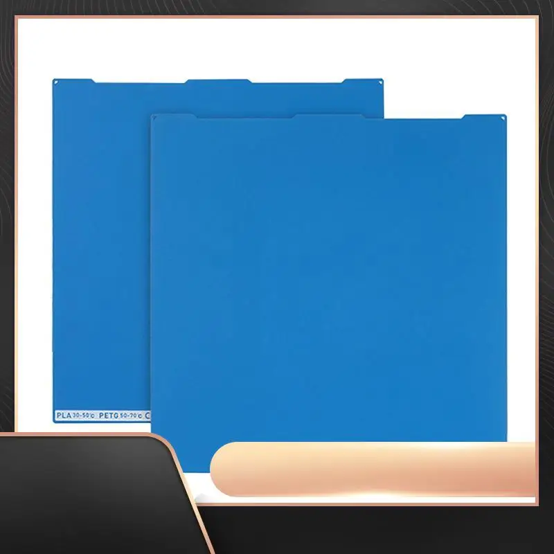 

N34R-For Anycubic Kobra 3 Compatible 2Pcs Cool Plate Build Plate Double-Sided Spring Steel Sheet Heat Bed 255X268mm