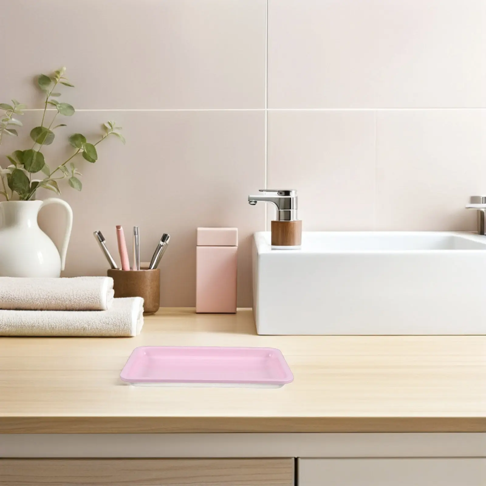 

Набор из 2 подносов из нержавеющей стали: для маникюра, украшений, косметики, хранения инструментов, декор для стола