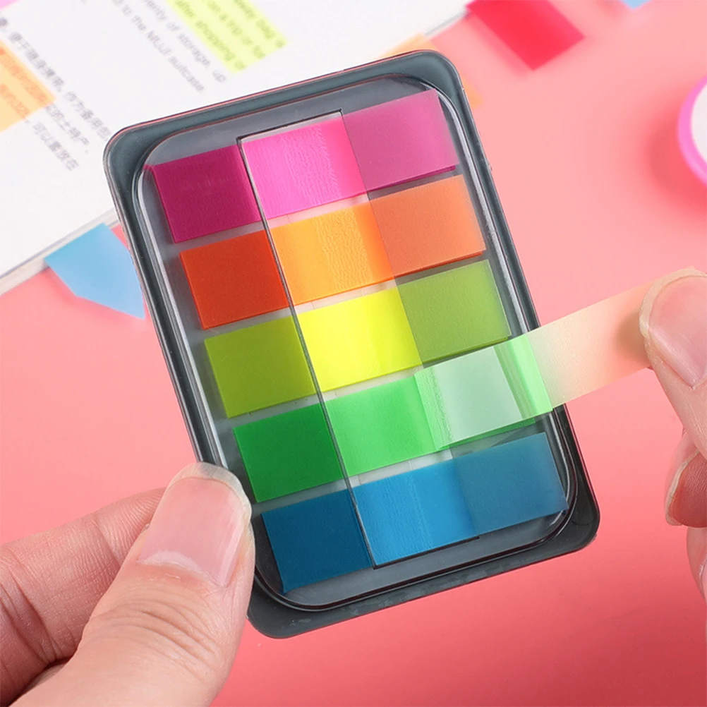 

Clear Notepaper Transparent Reading Strips Fluorescent Sentence Markers Portable Highlighter Stickers For School Office