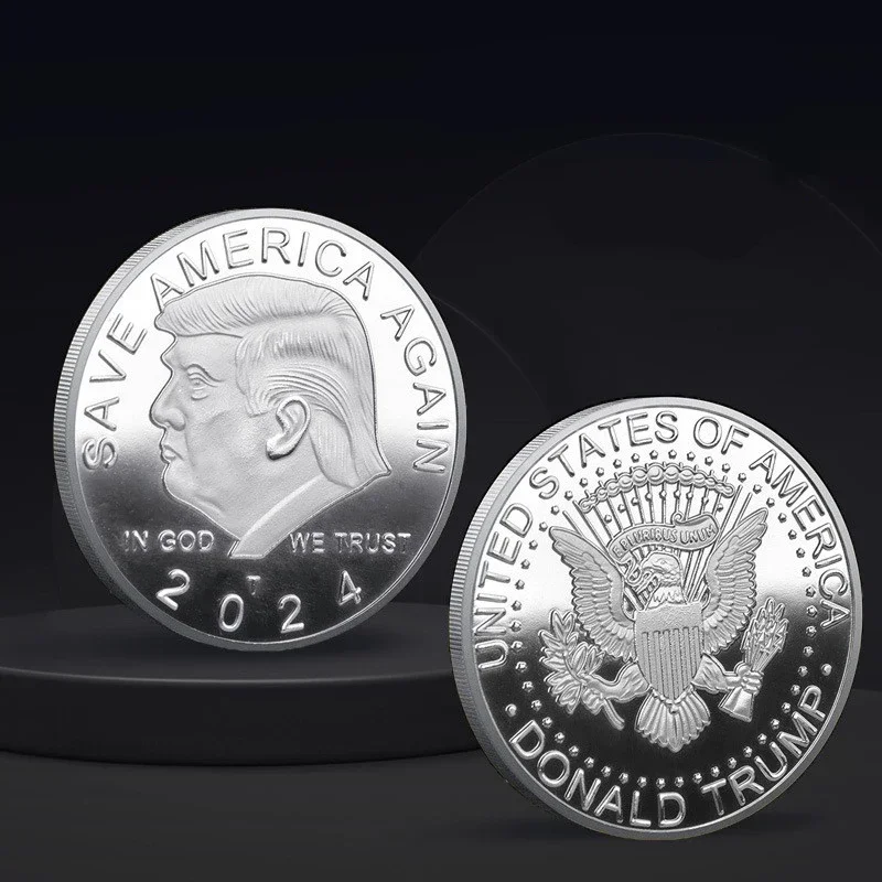 1pc Trump 2024 Commemorative Coin American Eagle Commemorative Coin Trump Coins image 2