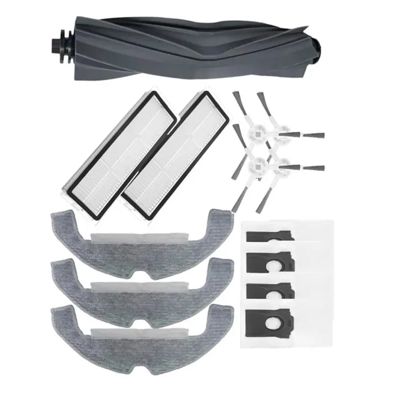 【A88X】Main Side Brush Filters Mop Dust Bag Set Of 14Pcs For Dreame D10 Plus Gen 2 Vacuum Cleaner Accessories