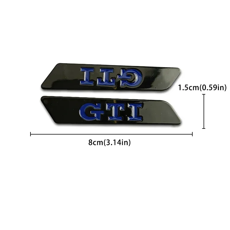 for Volkswagen VW GTI MK5 Passat Polo Golf 3 Jetta Tiguan Beetle Touran Metal Car Side Emblem Fender Badge Bumper Strip Stickers