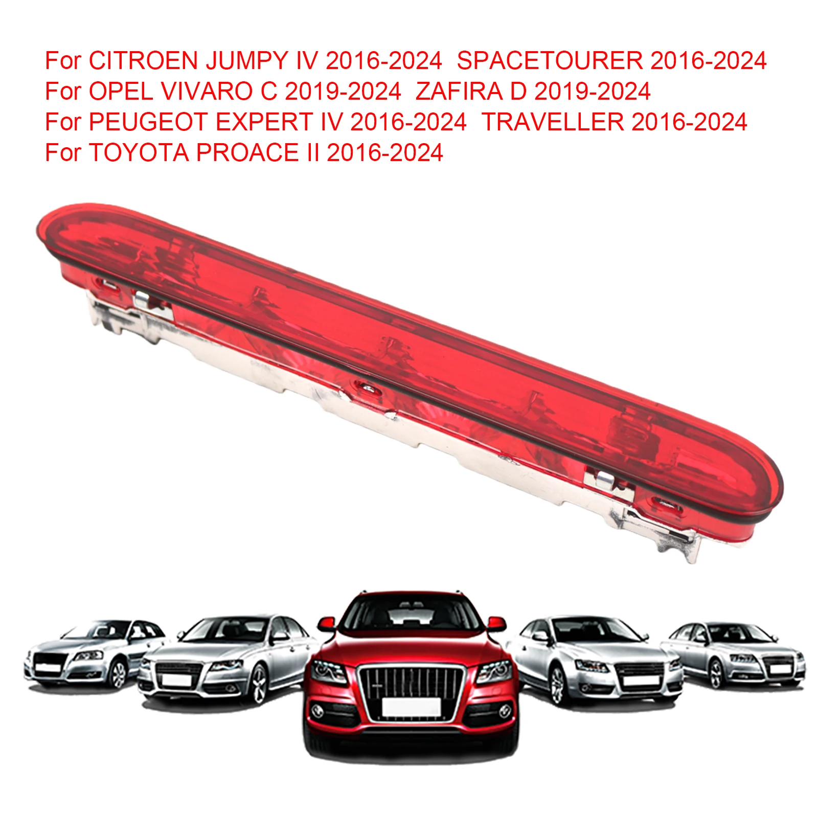 

Третий стоп-сигнал 9811325980, стоп-сигнал с высоким креплением для Citroen Jumpy IV 2016-2024 для Peugeot Expert IV 2016-2024