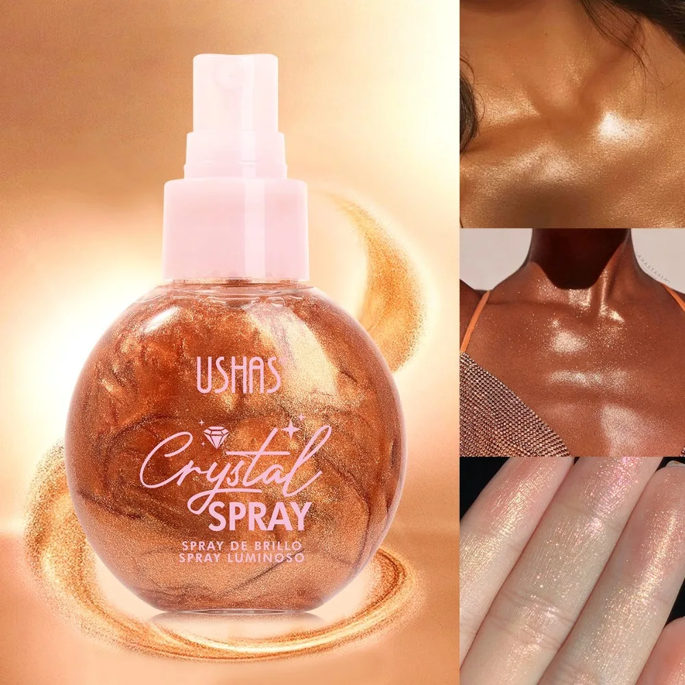 

Новый осветляющий жидкий хайлайтер, увлажняющий контурный хайлайтер, спрей, блеск, средства для макияжа лица, для женщин и девочек