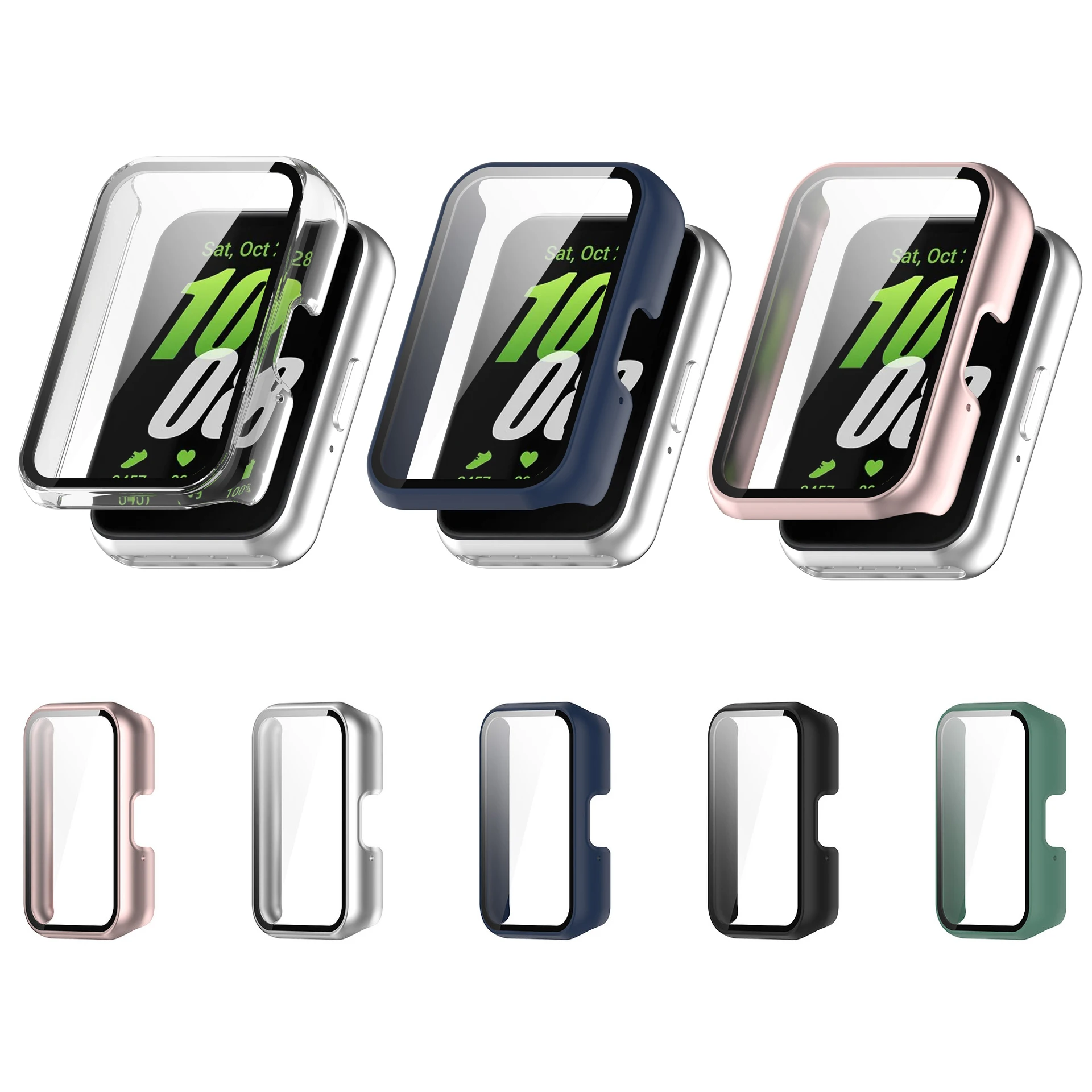 Матовый Жесткий чехол, защитная пленка для экрана, чехол с рамкой для смарт-браслета Samsung Galaxy Fit 3 R390, умные аксессуары с полным покрытием