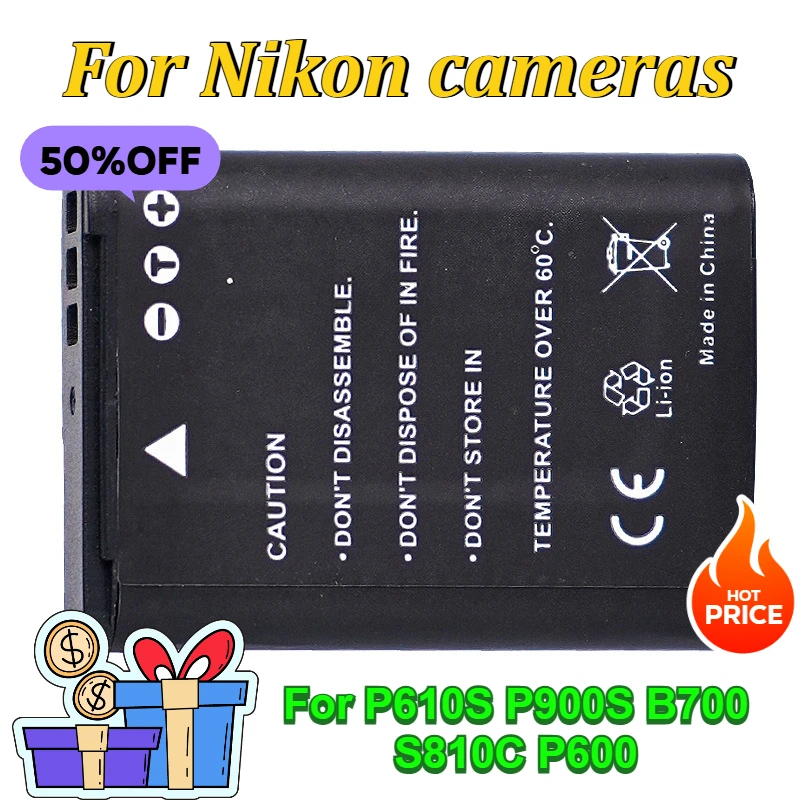 

3.8V 1850MAH EN-EL23 for Nikon Cameras COOLPIX P610S P900S B700 S810C P600 Camera Batteries