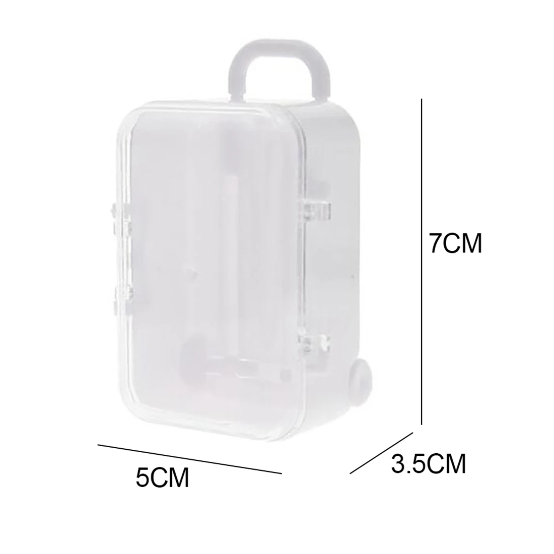 White mini roller travel suitcase candy box personality creative wedding candy box luggage trolley case candy toy small stora