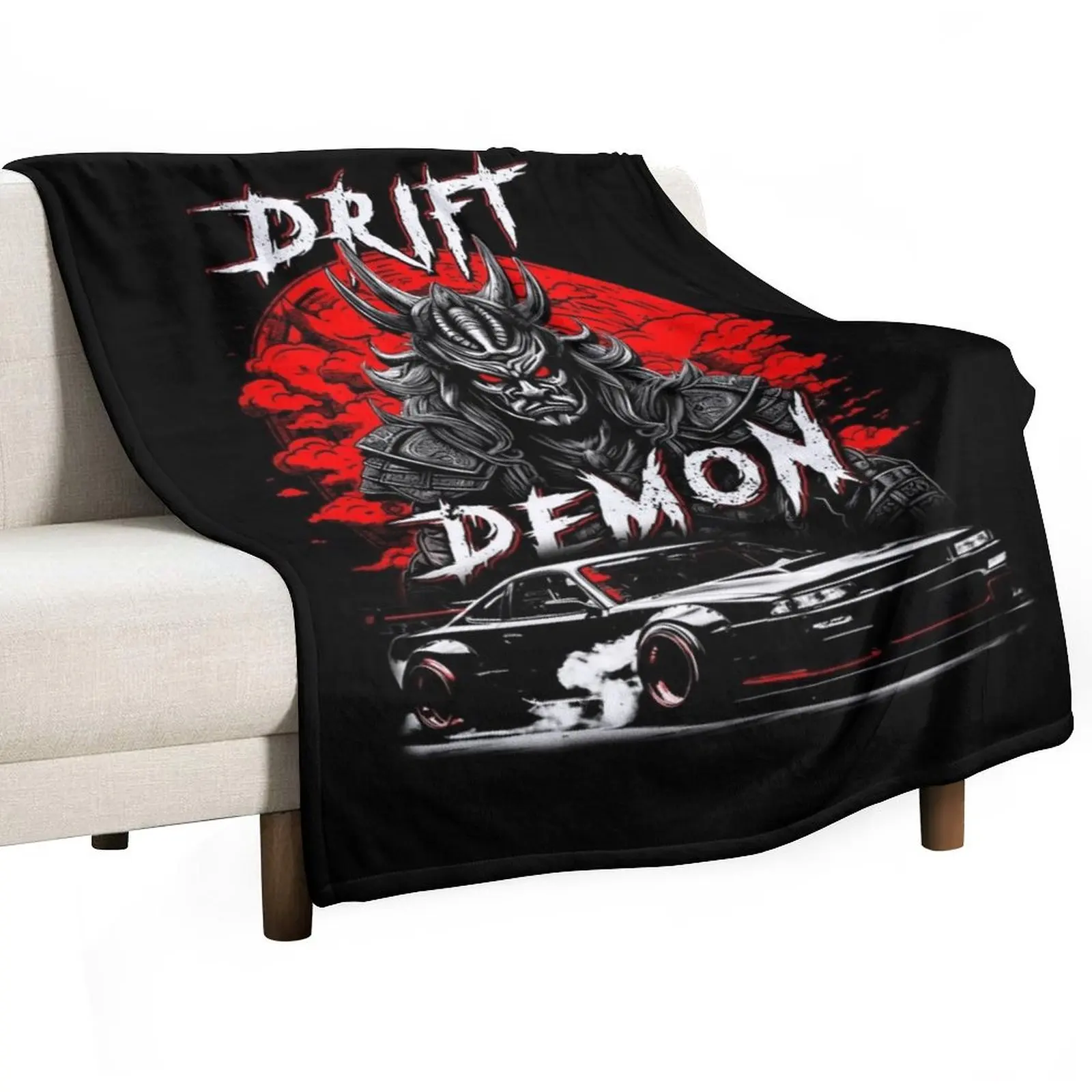 Drift Demon Samurai JDM Car Drifting Phonk Music Trash Gang Japan Style Throw Blanket Decorative Throw Bed covers Thins Blankets