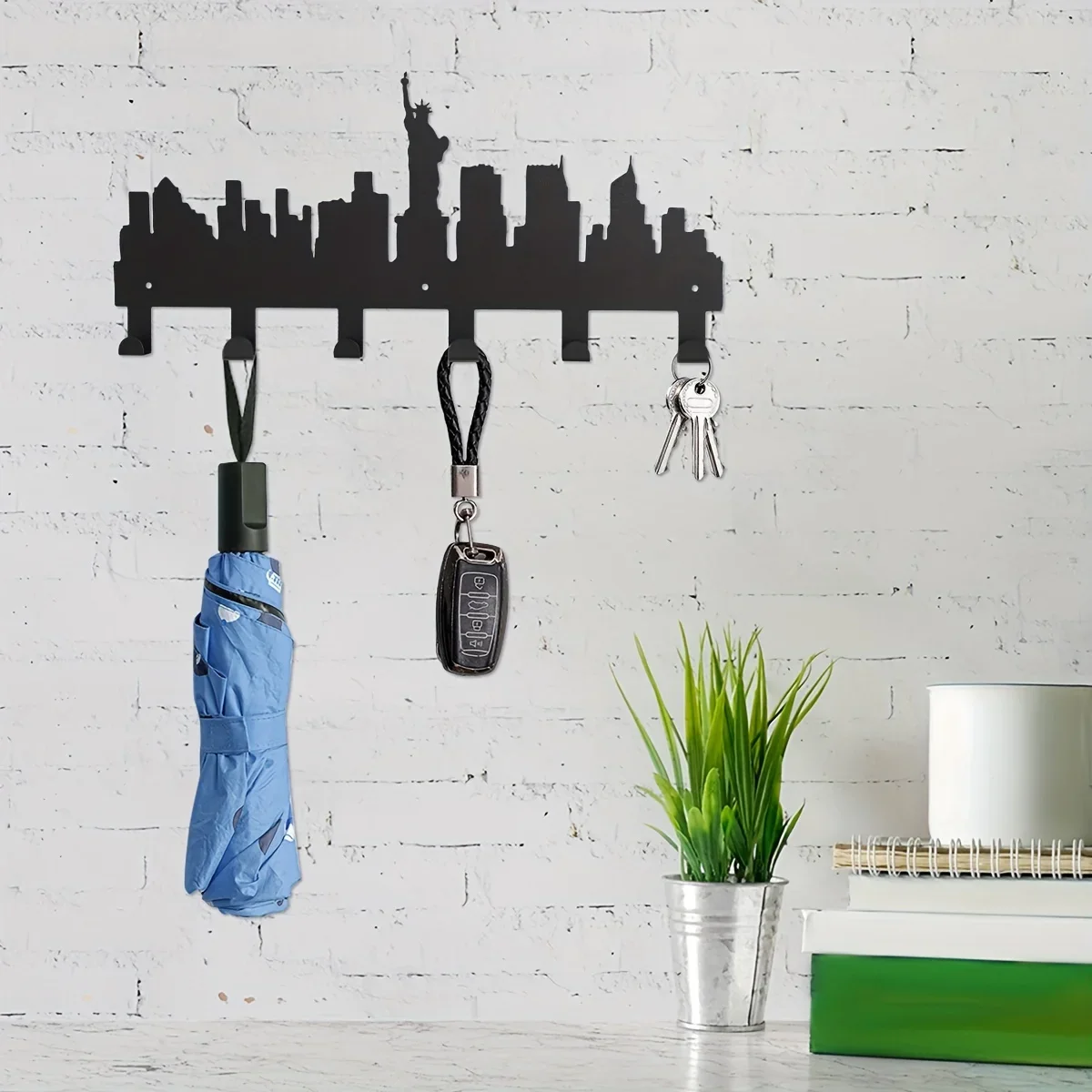 CIFBUY Metal Statue of Liberty Key Hooks, Wall hanger , Household Multi-Purpose Clothes Bag Key Hooks, Aesthetic Room Decor