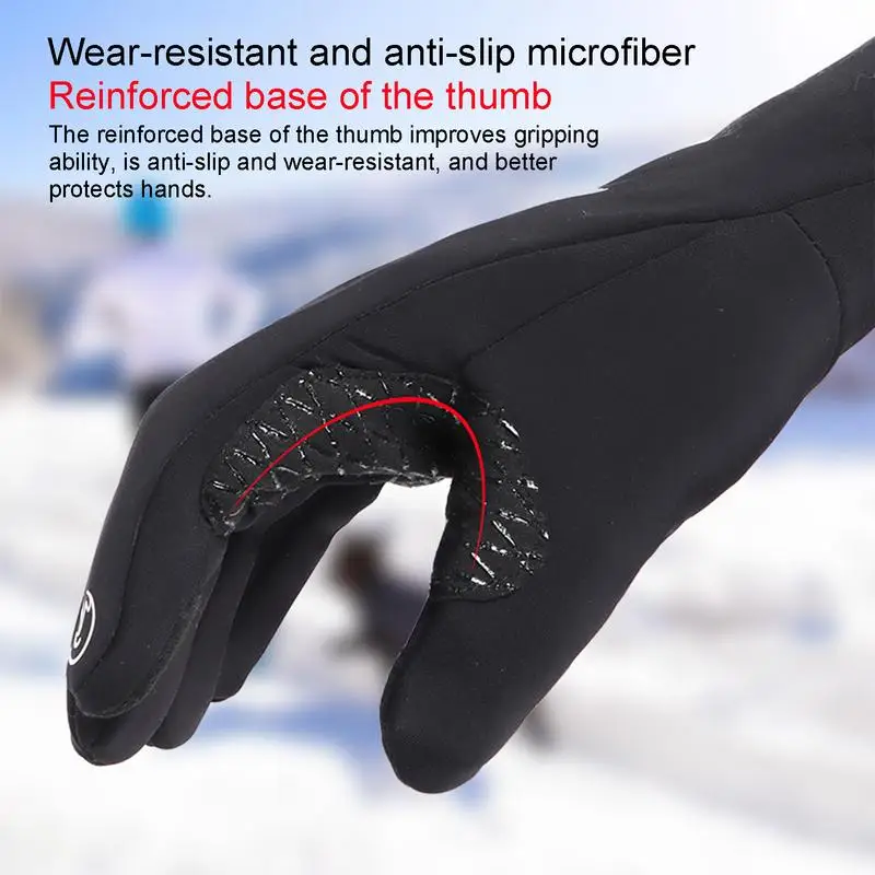 Heated Gloves For Women Anti Slip Waterproof USB Heating Gloves Screen Touchable Winter Supplies Multifunctional Windproof