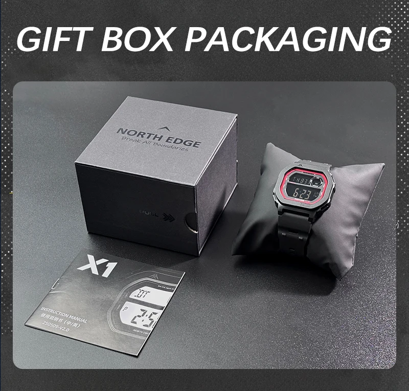 2026 New Square waterproof luminous watch outdoor sports trendy personality alarm clock stopwatch electronic watch shockproof