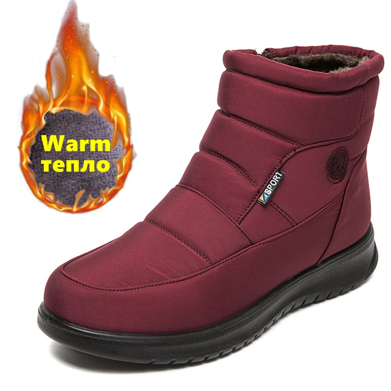 

2023 New Women Boots Waterproof Snow Boots For Winter Shoes Women Zipper Ankle Boots Winter Botas Femininas Keep Warm Botines