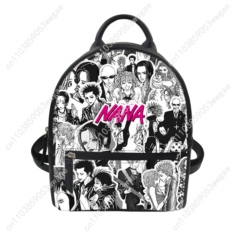 NANA Anime Backpack Purse Womens Schoolbags Personalized Double Shoulder Bag High Quality Mini Daypack Leather Travel Bag Gift