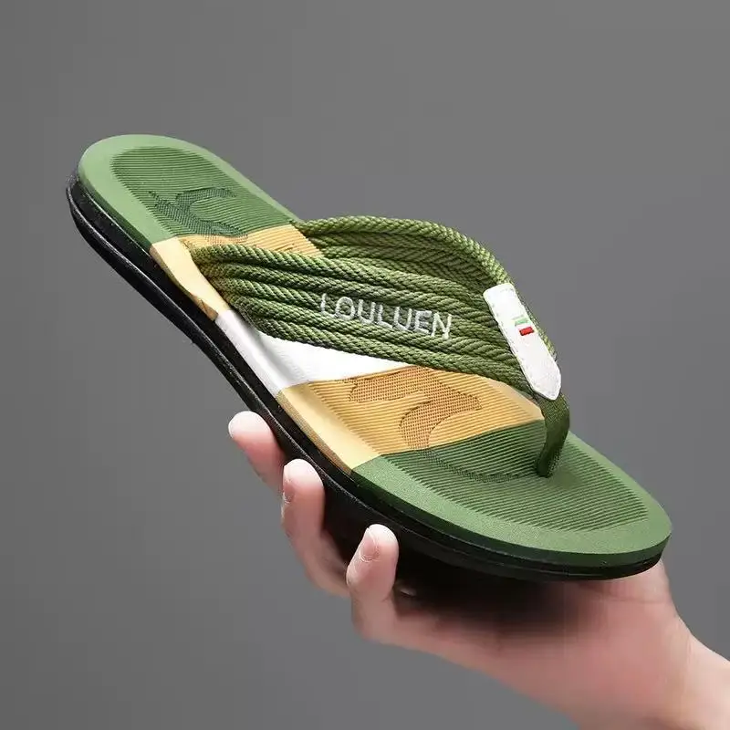 Men's Huarpe Slippers Summer Casual Shoes for Home & Outdoor Use, Anti-Slip Sandals for Men