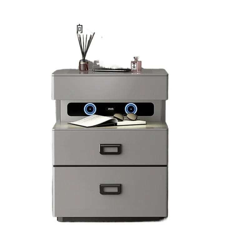 Bedside table Smart safe with password lock Wireless charging Bluetooth audio jewelry Bedside safe
