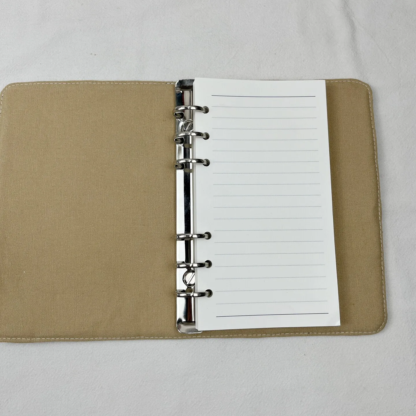 A6 Loose Leaf Ledger, Embroidered Fabric Diary, Portable Handmade Notebook, Art Student Notebook 15X11CM