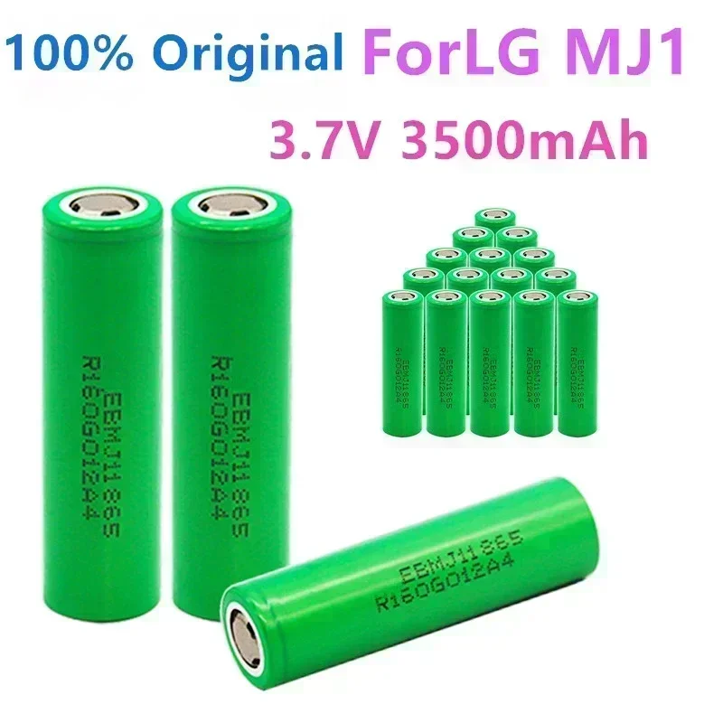 Rechargeable lithium battery, original 3.7v, 3500mAh, 18650 MJ1 suitable for flashlights, etc