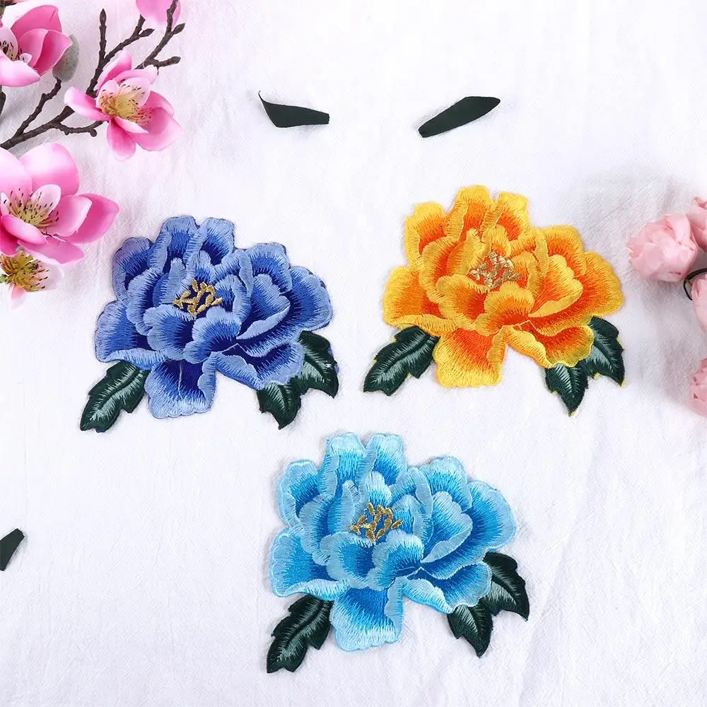 

Red Blue 14CM Clothes Decoration Clothing Accessories Sew On Wedding Patches Embroidered Badges Appliques Iron On Patches