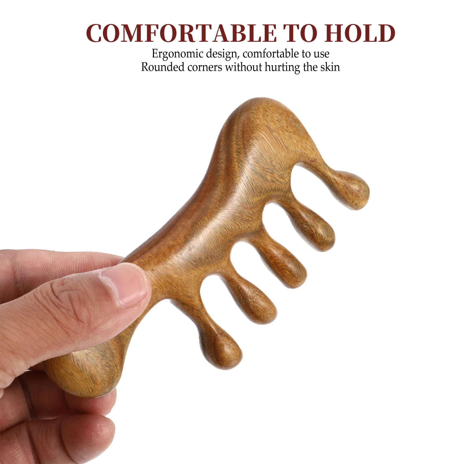 

Wooden Meridian Channel Massage Comb Multi-Purpose Smooth Scalp Comb for Muscle Relaxation Circulation Nervous System Stress