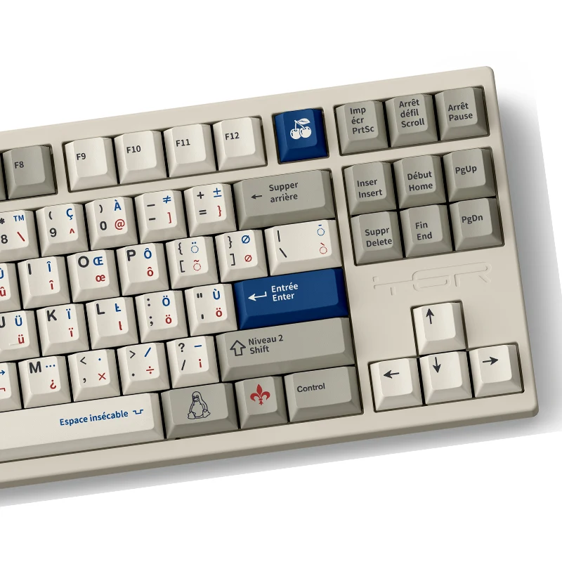 FBB أغطية المفاتيح النمط الفرنسي PBT لوحة المفاتيح الميكانيكية المخصصة Keycap MX مفاتيح الكمبيوتر المحمول سطح المكتب ملحقات مكتب الكمبيوتر