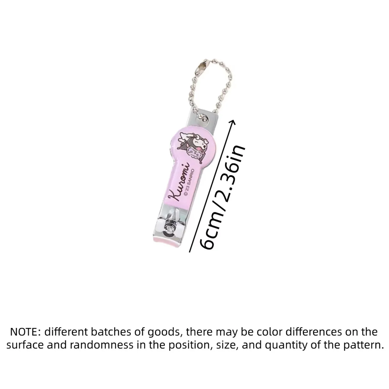 My Melody Hello Kitty Kuromi Decorative Nail Trimmer With Hanging Chain Compact Personal Manicure Accessory