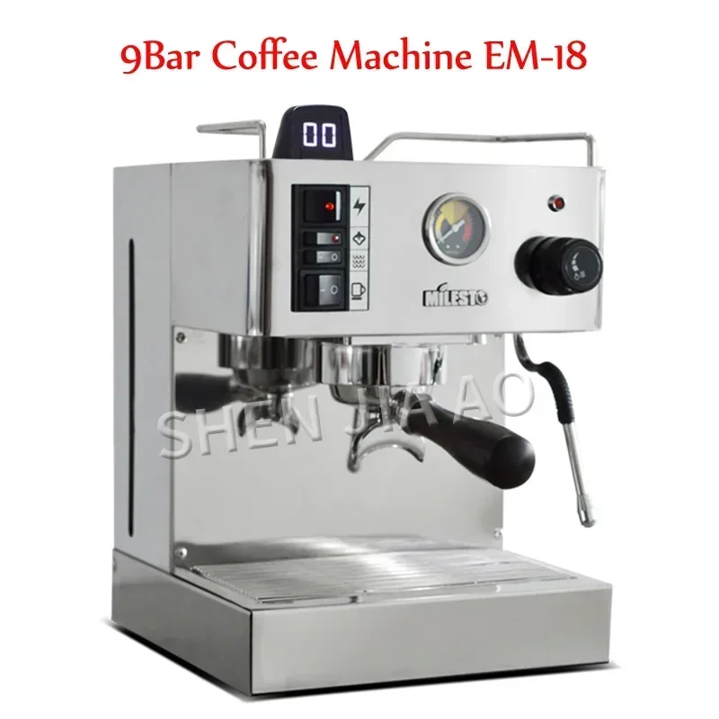 New Upgrade EM-18 Italian Semi-automatic Coffee Machine Espresso Coffee Machine Coffee Maker with Professional Pump 9Bar  220V