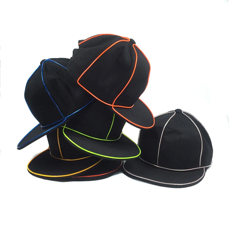 Luminous LED Hat For Men Women Glowing Light Up Hiphop Dance Hat Performence Props Neon Baseball Cap DJ Bar Costume