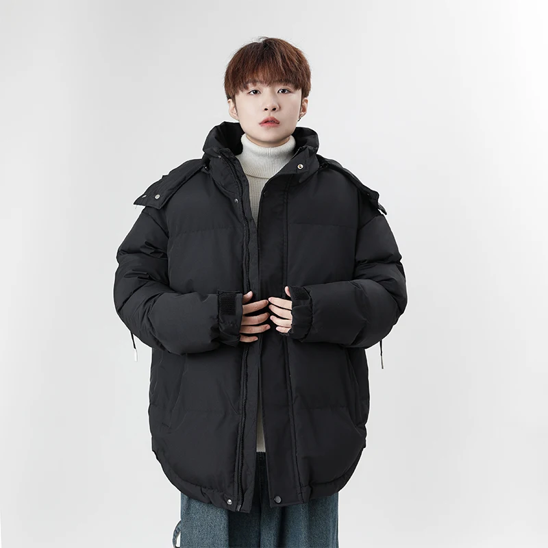 2025 Premium Hooded Cotton Puffer Jacket Windproof Outdoor Unisex Thickened Oversized Winter Parka