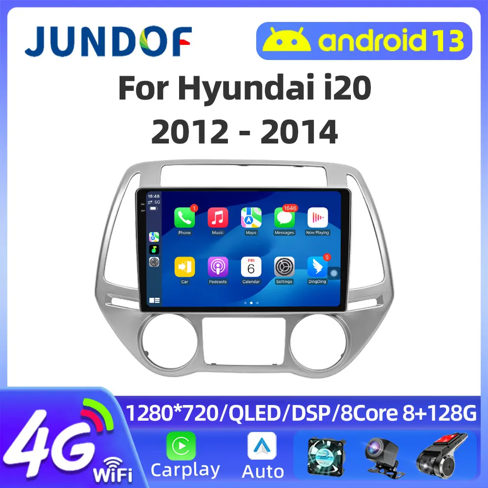 For Hyundai I20 2012 2013 2014 Car Radio Android Automotive Multimedia Player GPS Navigation Carplay Touch Screen Auto Stereo