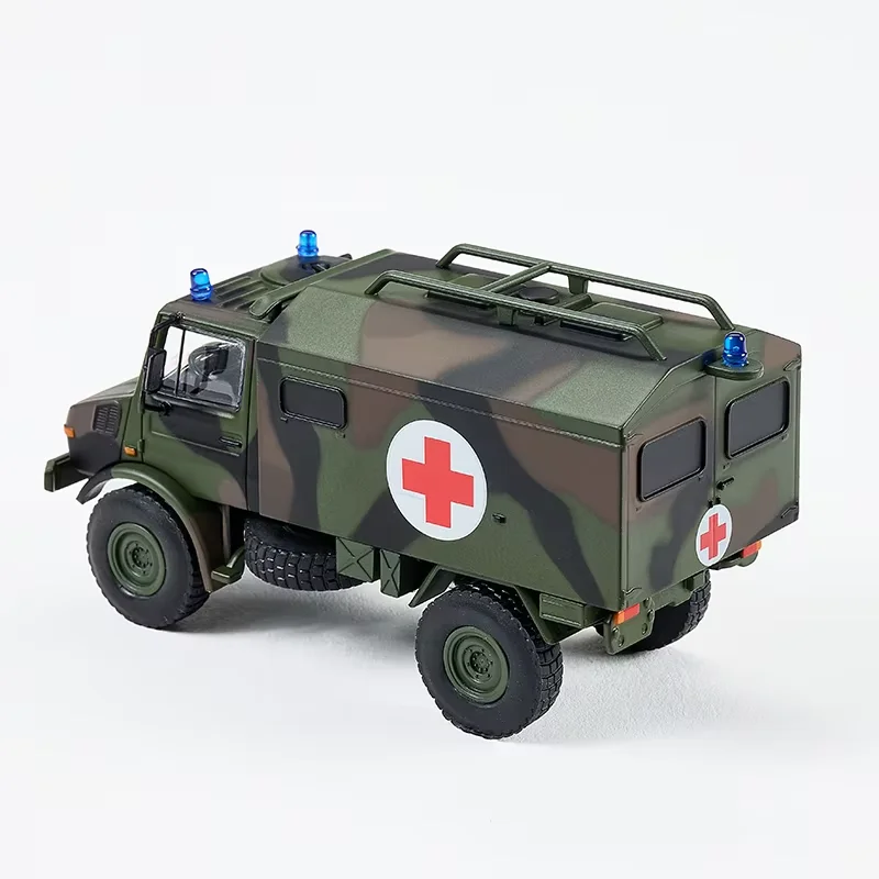 MASSDI 1:64 Scale U1300L U300L DLRG Ambulance + Truck With Free Roof Alloy Car Model Holiday Gifts Toys