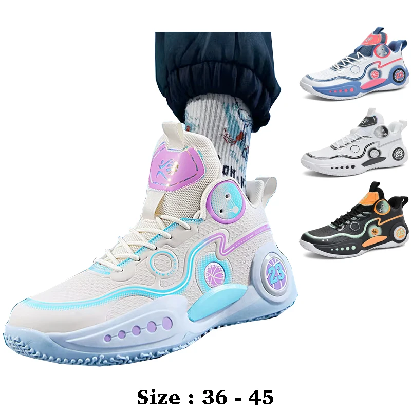 High quality casual sport shoe for men woven digital print 2025 size 44 45 outdoor running basketball sneakers shoe beige blue