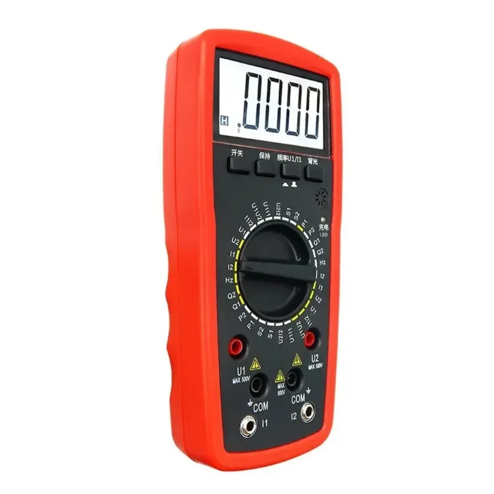 Handheld Digital Dual Clamp Phase Meter Low Voltage Volt Ampere Detection Meter