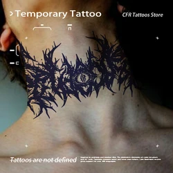 Fake Tattoo for Women Men Evil Eye Herbal Juice Sticker Half Arm Chest Waterproof Sexy Hotwife Temporary Tattoos Bodyart Hip Hop