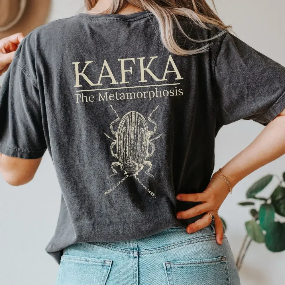 The Metamorphosis Kafka Shirt Franz Kafka Shirt Bookish Crewneck Insect Tee 100% Cotton Loose Unisex Tee Fantasy Apparel Y2K Top