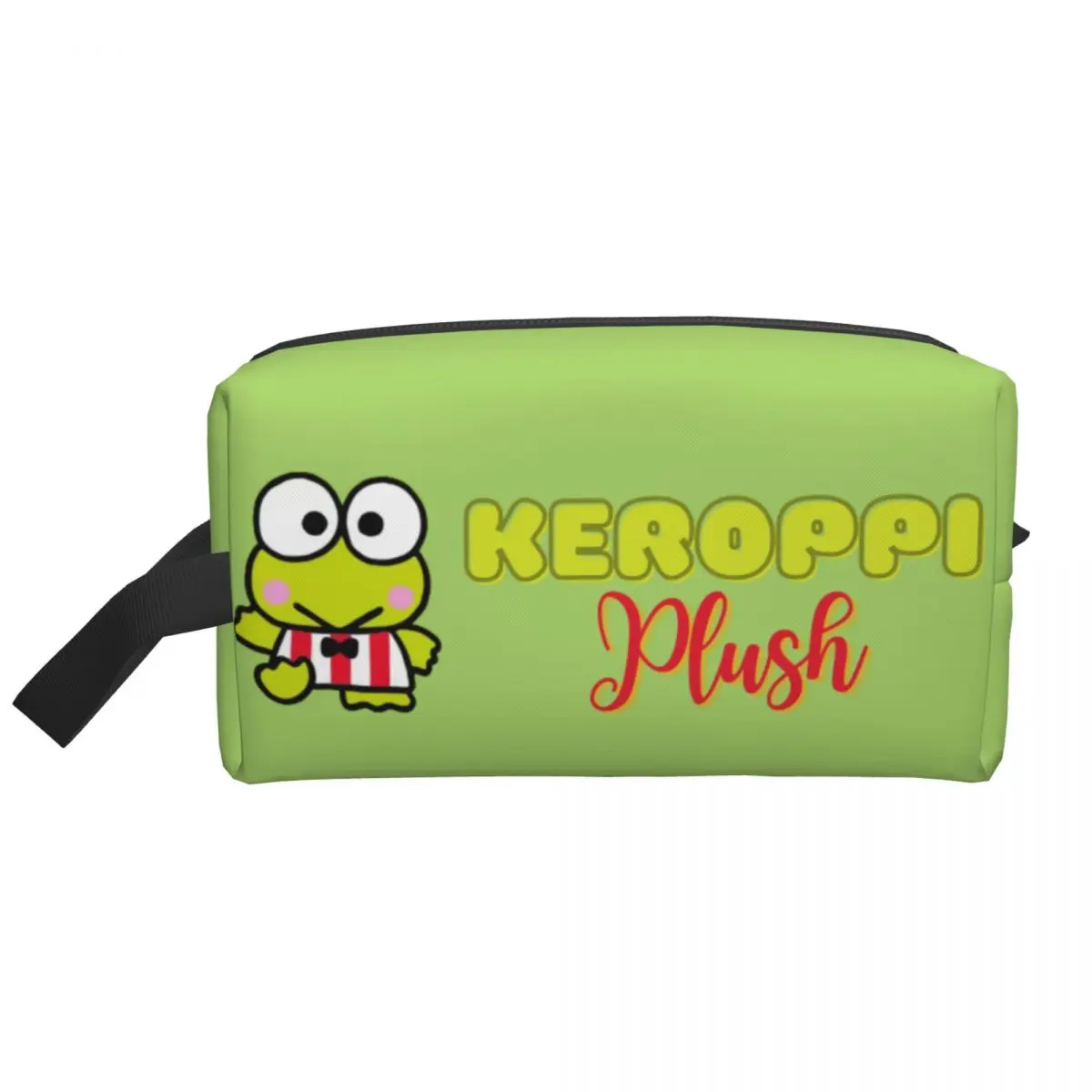 Custom Keroppi Cute Cartoon Makeup Bag Women Travel Cosmetic Organizer Fashion Big -eyed Frog Anime Storage Toiletry Bags