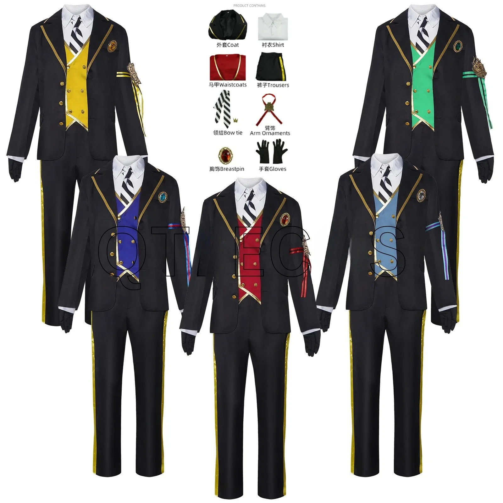 

Игры Twisted Wonderland, карнавальный костюм, мужская школьная форма, Vil Riddle Azul Lilia Ruggie, карнавальная одежда для Хэллоуина