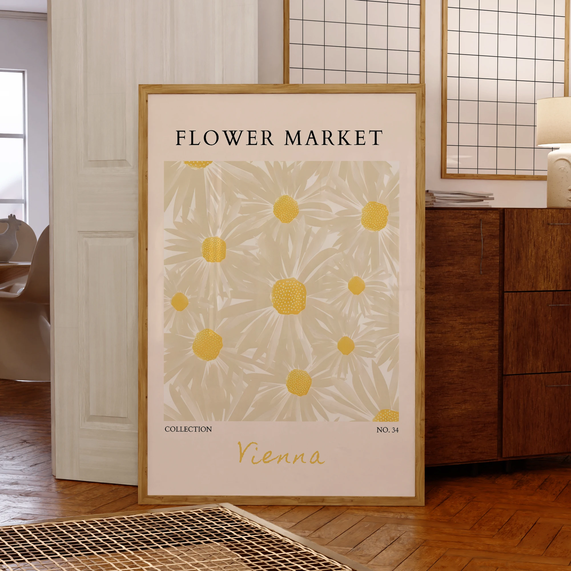 モダンな黄色の花の壁のアートプリント,キャンバスの絵画,リビ - Home Decor Yellow のレビューと価格