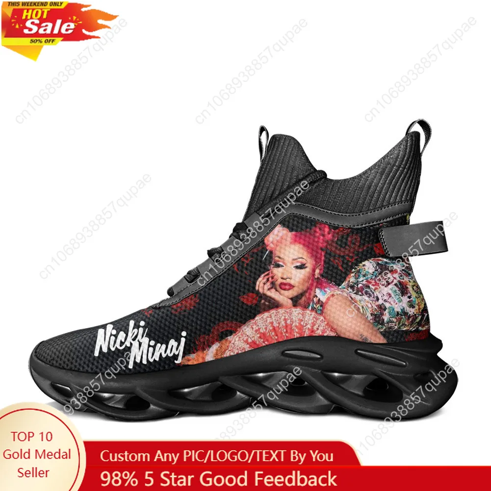

Hot Rapper N-Nicki Minaj High Top Flats Sneakers Mens Womens Sports Leisure Hiking Travel Shoes Running Shoes Custom Shoes