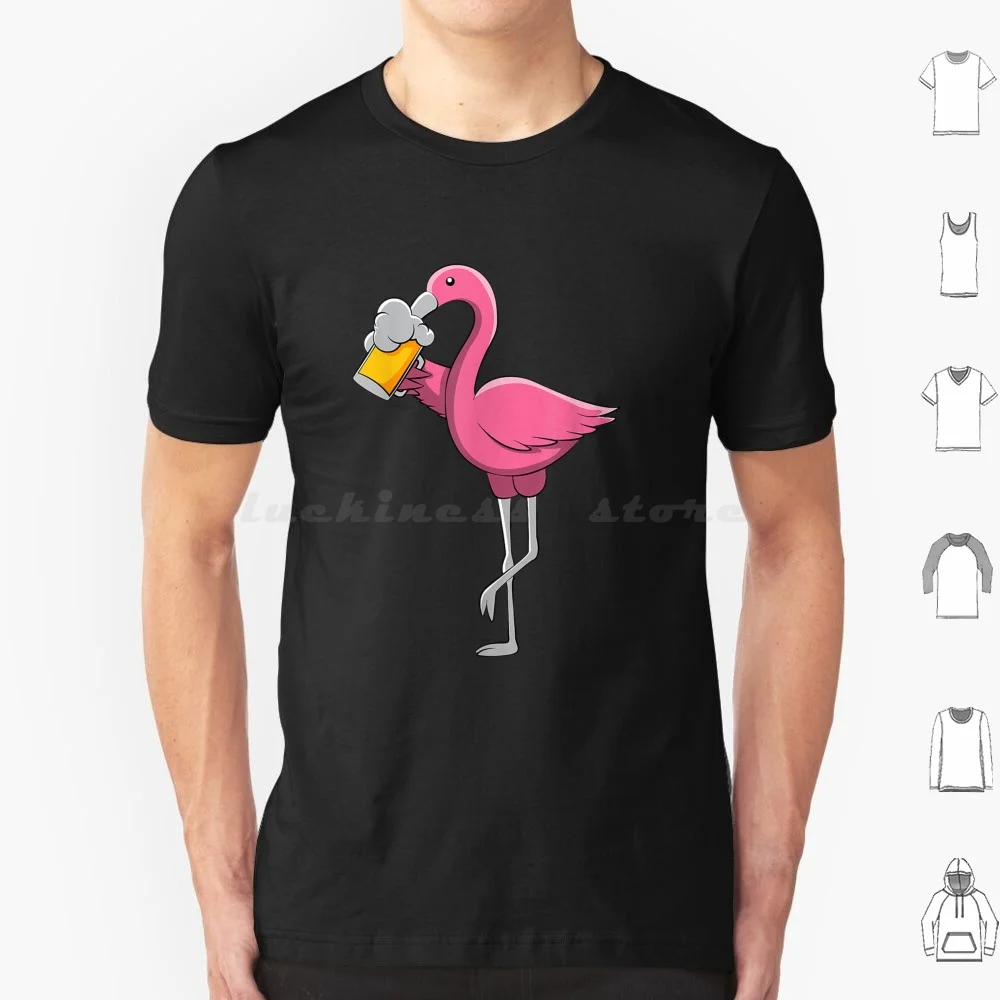 

Flamingo Drink Beer Shirt Pink Party Funny Cute Bird Jug Tee T-Shirt T Shirt Cotton Men Women DIY Print Flamingo Drink Beer