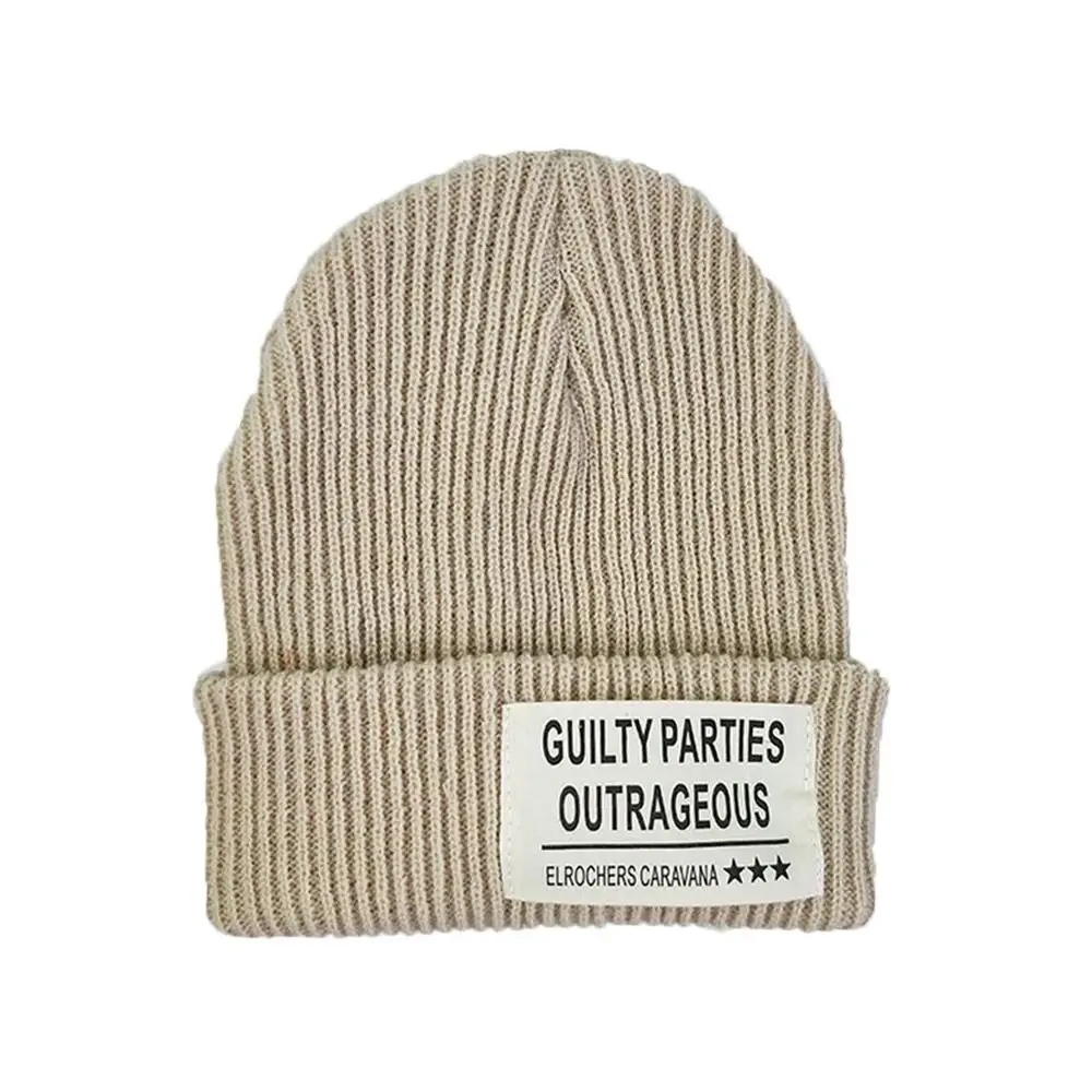 جودة عالية متعدد الألوان محبوك بيني للجنسين الصلبة لطيف قبعة الإناث قبعات مع تسمية السيدات قبعة عادية في الهواء الطلق