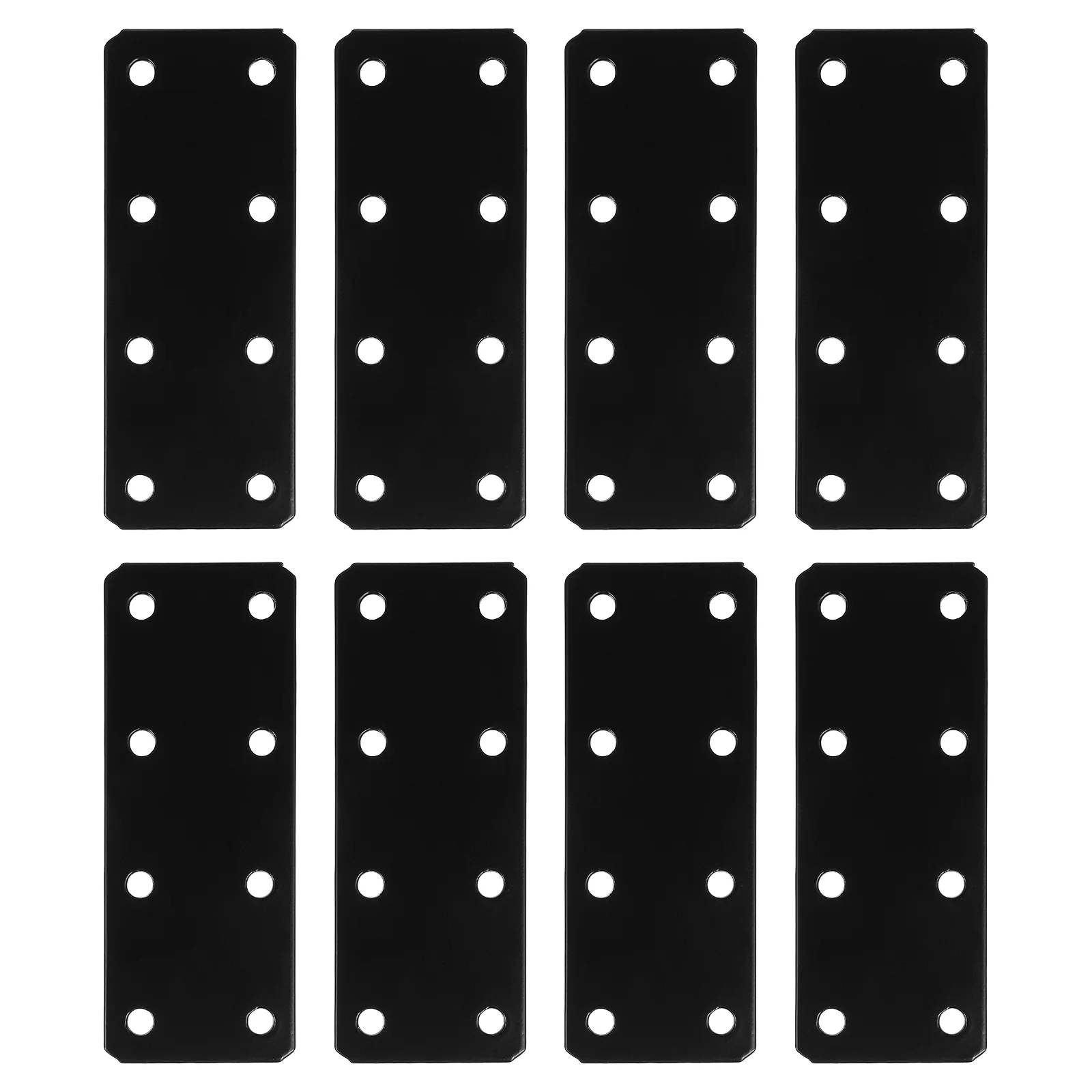 

8 Pcs Furniture Repair Brackets Corner Brace Right Angle Flat Black Metal