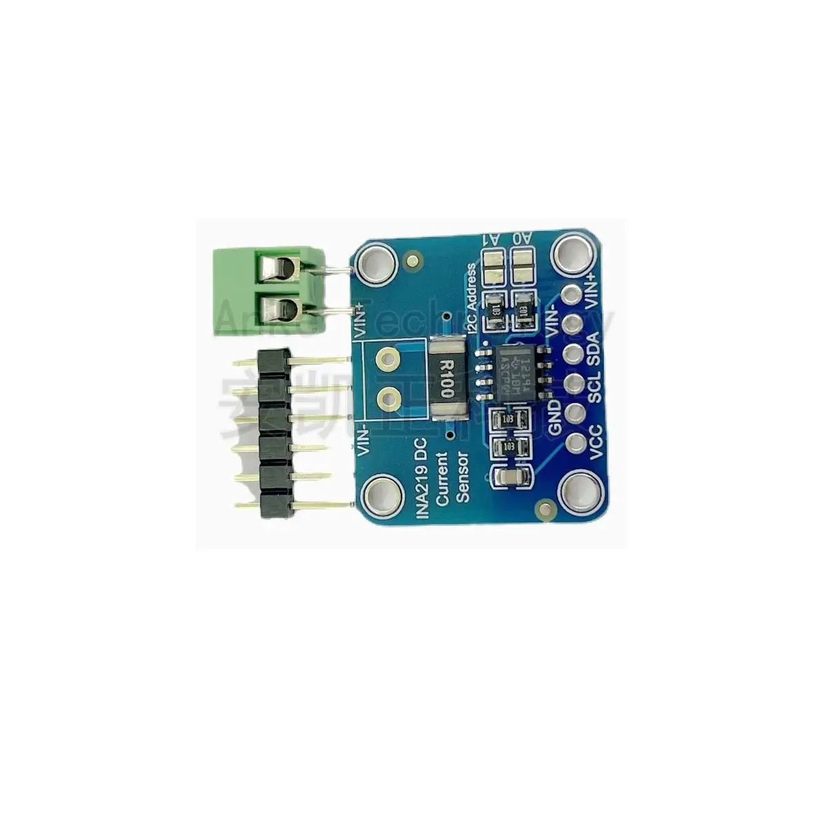 MCU-219 INA219 I2C Interfaz Módulo de sensor de monitoreo de corriente/potencia bidireccional de deriva cero