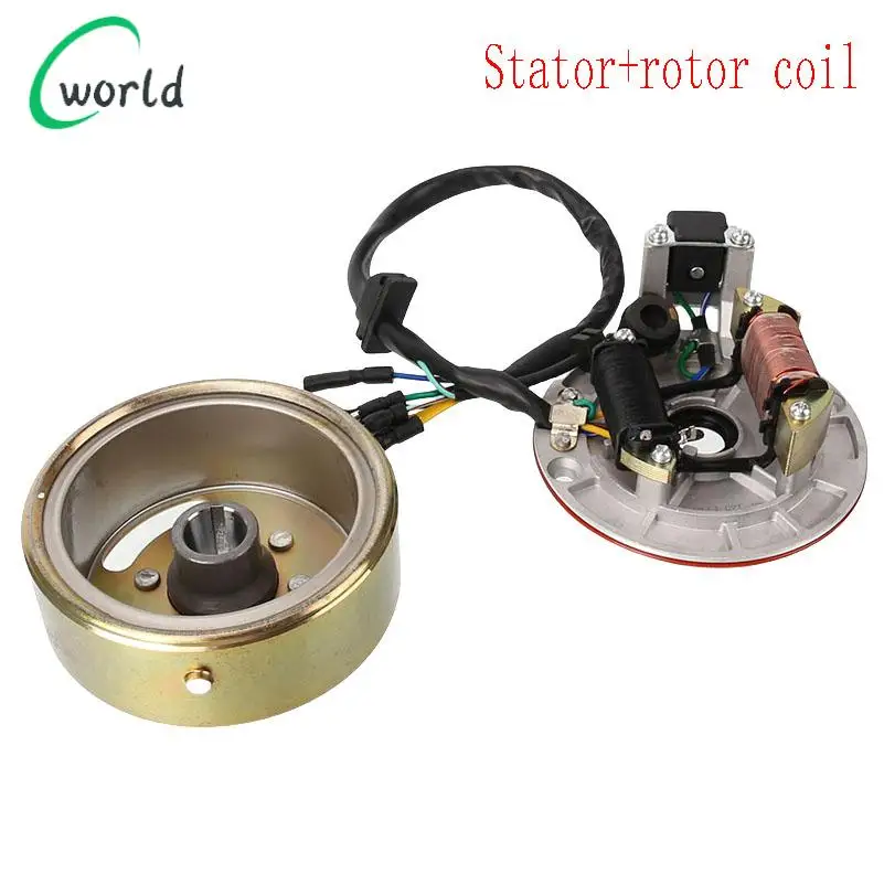 

125Cc Engine Pit Mud Bike Compatible CQ-102 Universal Magnet Motor Stator Coil Magnetic Flywheel Rotor High Quality Magnet