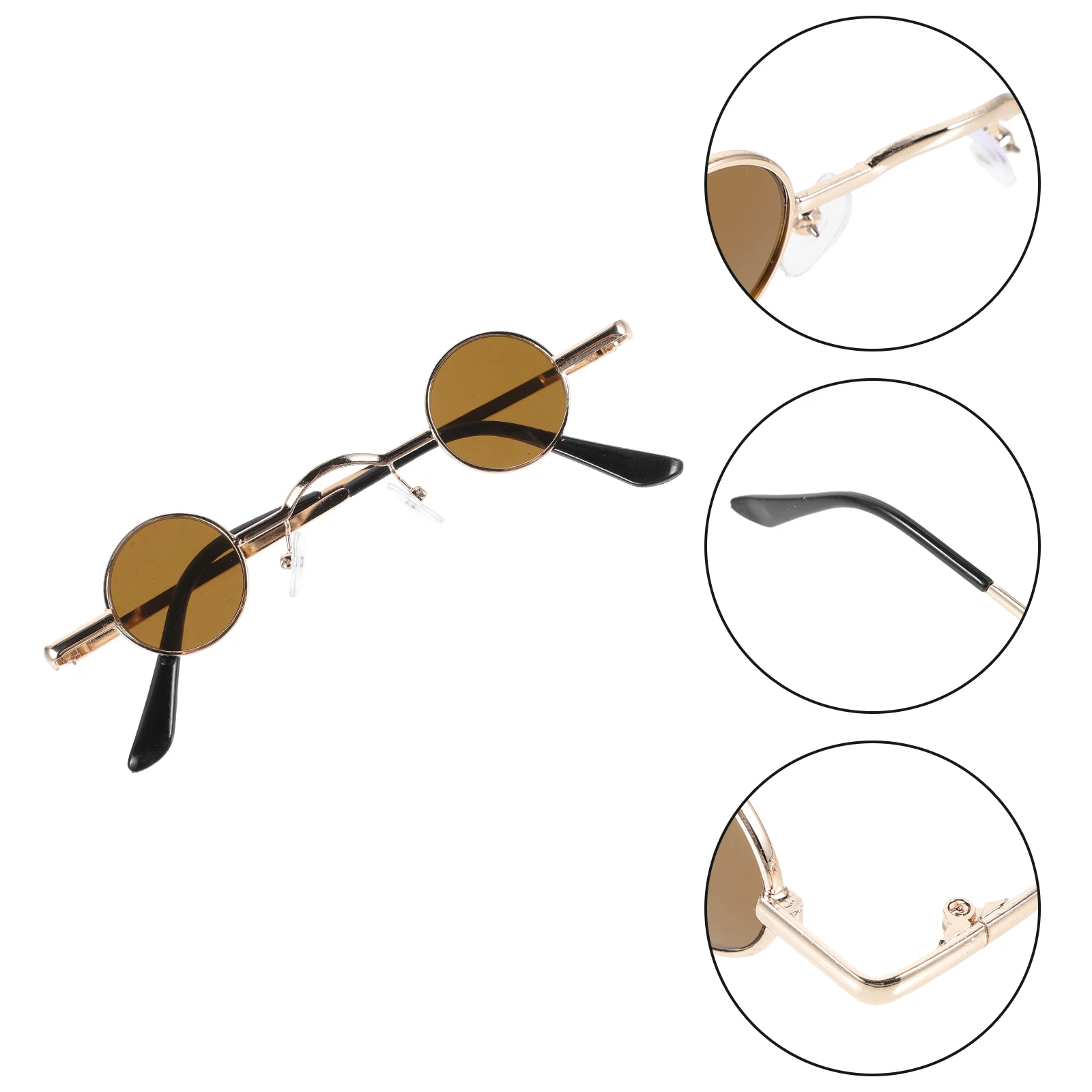 

Mini Round Sunglasses Retro Metal PC Durable Comfortable Outdoor Portable Sweet Lively Halloween Cosplay Birthday Party Eyewear