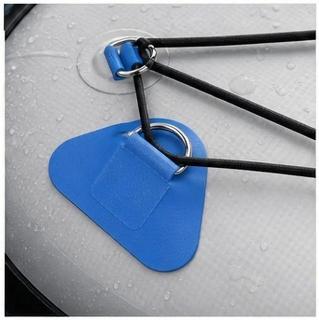 4Pcs Inflatable Sup Deck Accessories Heavy Duty Stainless Steel D Ring Triangle Patch Kayak Canoe Cord Hooks Boat Deck