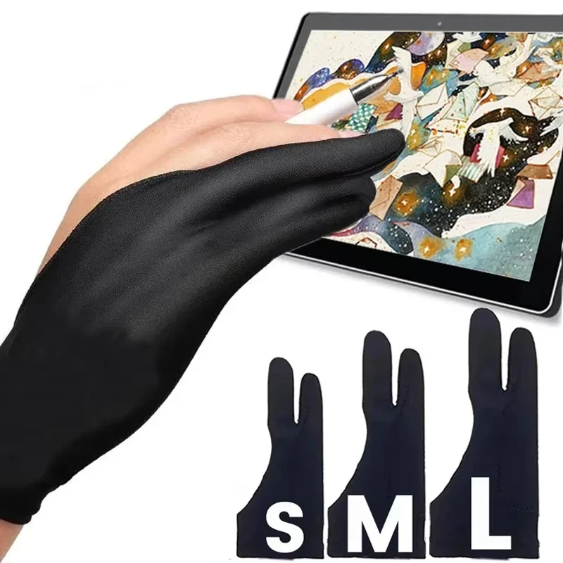 Two-finger Drawing Glove Artist Gloves Anti-touch Screen Drawing Graphics For Apple iPad Tablet Sketch Smudge Guard Palm Gloves